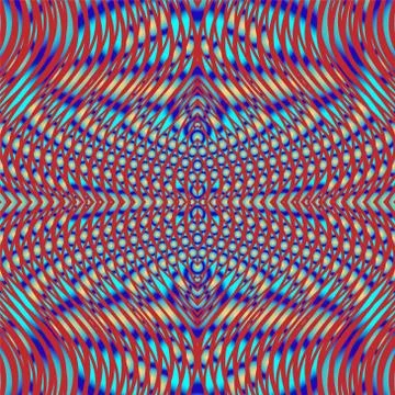 Mystical linear vector geometric abstract background with optical illusion Stock Illustration