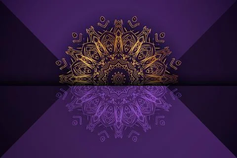 Mystical Mandala Design With Central Circle And Radiating Ornamental Structure Stockillustratie