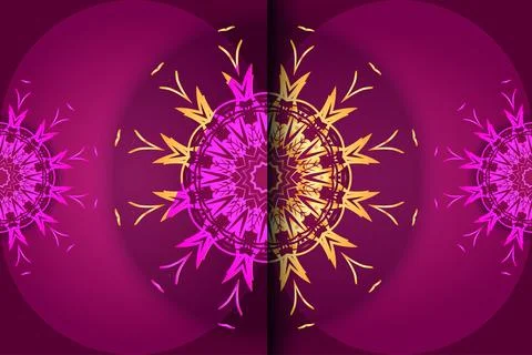 Mystical Mandala Design With Central Circle And Radiating Ornamental Structure Illustration