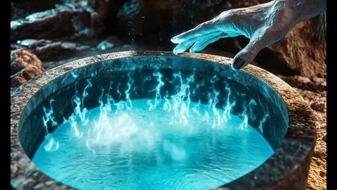 Mystical Mixture in Cauldron of Witch Stock Footage 282662760