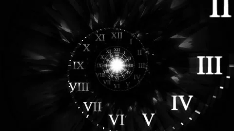 Mystical monochrome spiral time loop animation Stock-Footage 200988359
