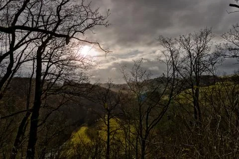Mystical nature with clouds Stock Photos