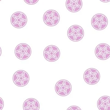 Mystical ornament glyph seamless pattern Stock Illustration