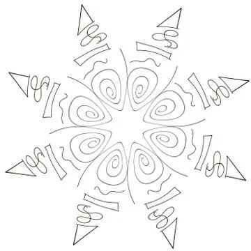 Mystical pattern on a white background Stock Illustration