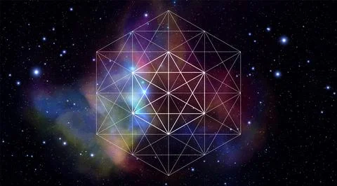 Mystical sacred geometry vector symbol. Spirituality, harmony 스톡 일러스트