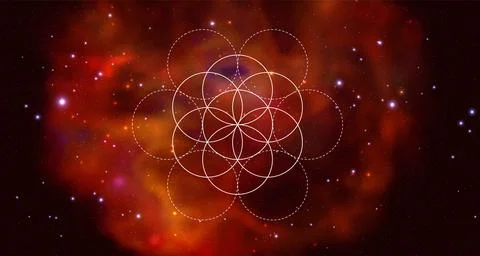Mystical sacred geometry vector symbol. Spirituality, harmony Illustrazione stock