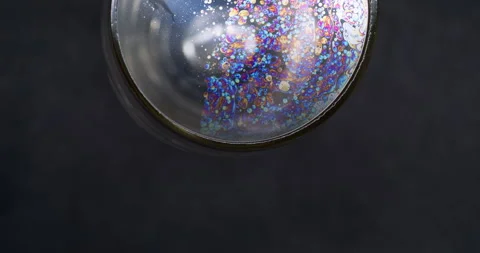 Mystical sphere rainbow lens round shiny bubble Video stock 303842534