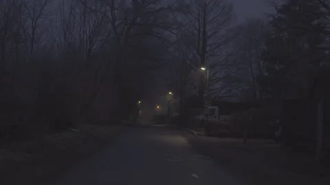 Mystical street in the dark Stock Footage 264820232
