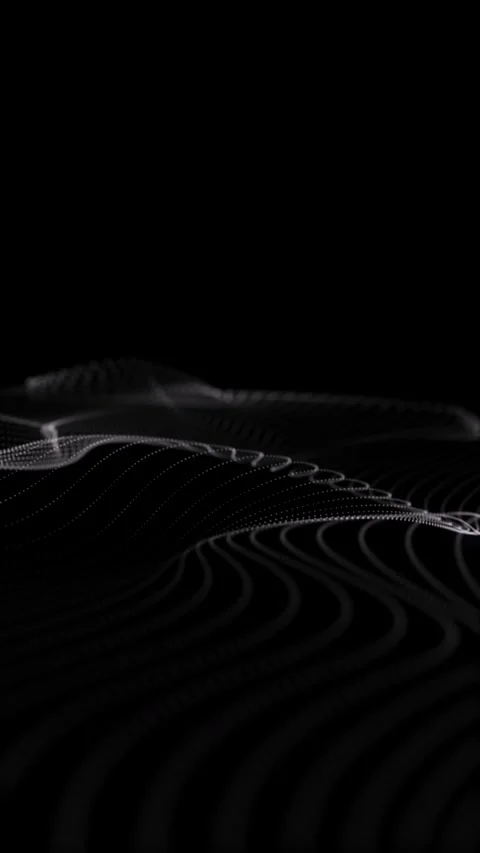 Mystical topography of light elegant light lines on a black background.4K Video stock 330593068