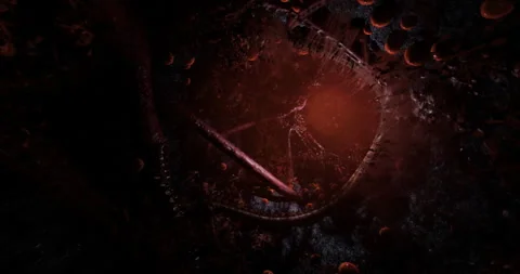 Mystical underworld filled with surreal creatures and eerie glowing elements Stock Footage 329178271