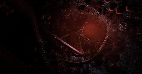 Mystical underworld filled with surreal creatures and eerie glowing elements 스톡 일러스트
