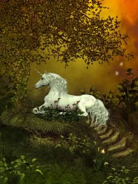 Mystical unicorn 库存插图