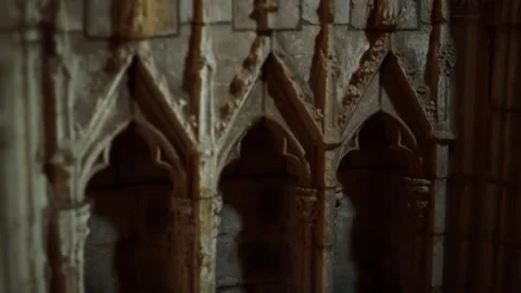 Mystical view of the interior of a church Stock Footage 140664722