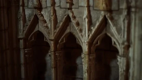 Mystical view of the interior of a church Stock Footage 141067955