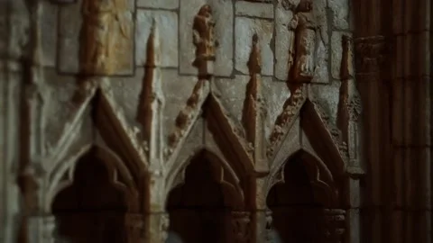 Mystical view of the interior of a church Stock Footage 142531060