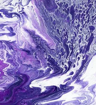 Mystical violet abstract texture with Fluid Art texture. Stock Illustration
