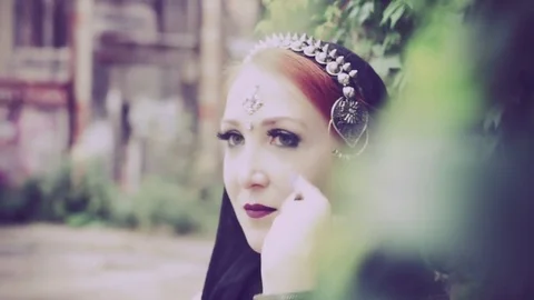 Mystical woman dancing Stock Footage 78356653