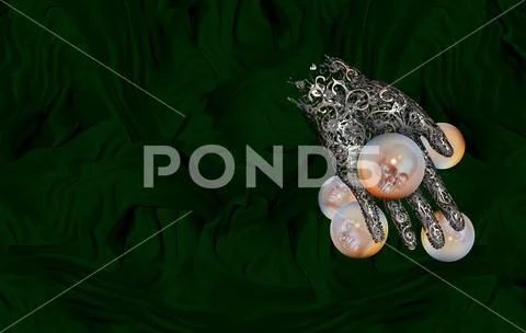 Mysticism fantasy, hand, ball,0032.1M- Stock Illustration