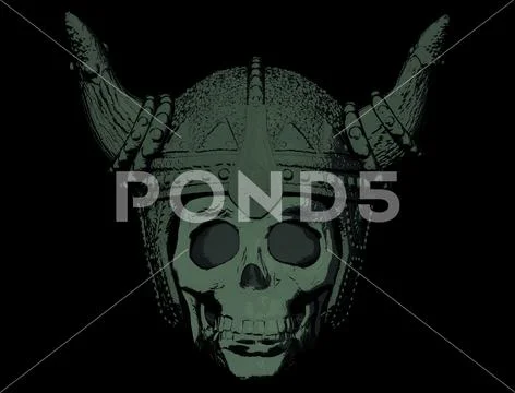 Mysticism,helmet,skull,terror,fear,phobia Stock Illustration