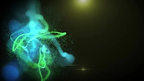 Mystique Particles and wave presentation Stockbeeldmateriaal 340039553