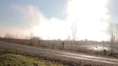 Mysty Trail Vista Stock Footage 72542641