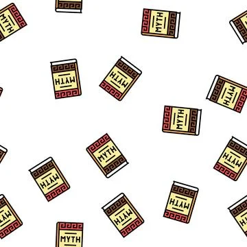 Myth book ancient greece vector seamless pattern Ilustração Stock