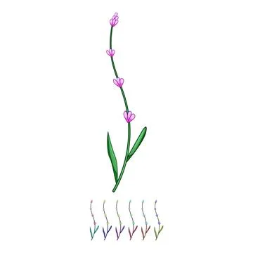 Myth lavender cartoon vector graphic Ilustração Stock