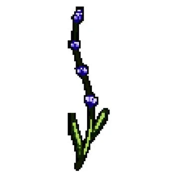 Myth lavender pixel art vector illustration Ilustração Stock
