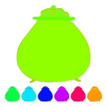 Myth leprechaun gold pot vector cartoon graphic Ilustração Stock