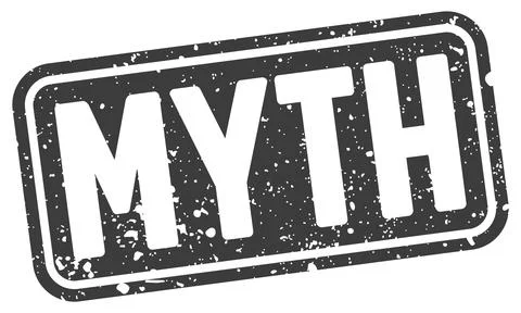 Myth stamp. myth black rectangular grunge stamp on transparent background Illustration