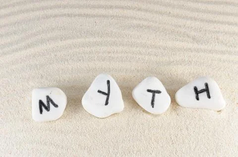 Myth word Stock Photos