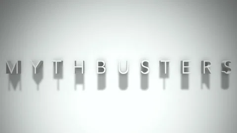 Mythbusters 3D title animation with shadows on a white background Stock Footage 296673750