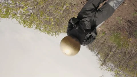 The mythical CLOSED-FACE CHARACTER dances camera spins around the hero and flies Stock Footage 156786127