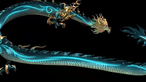 Mythical Holographic Creature with Liquid Dynamics - Futuristic VJ Loop for Stock Footage 306582943