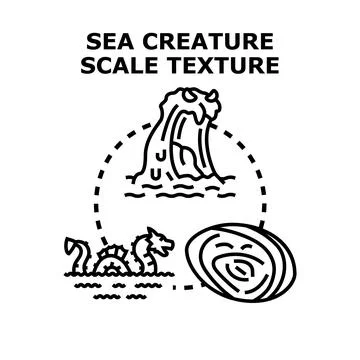 Mythical sea creature scale texture concept vector Stock Illustration