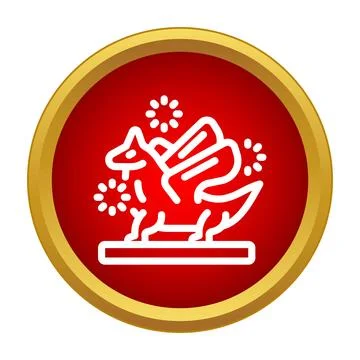 Mythological dragon icon representing celebration and fantasy Stock Illustration