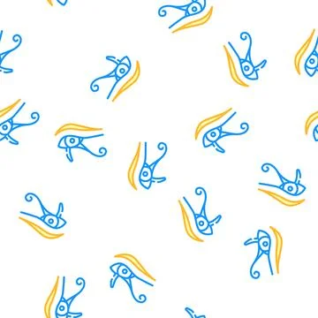 Mythology of egypt vector seamless pattern Stock Illustration