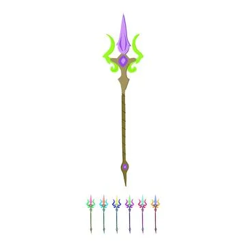 Mythology trident magic vector cartoon graphic Stock Illustration