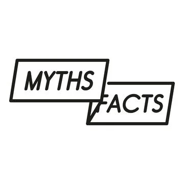 Myths versus facts comparing truth and false information Stock Illustration