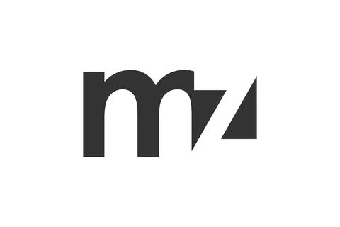 MZ creative geometric initial based modern and minimal logo. Letter m z tre.. Stock Illustration