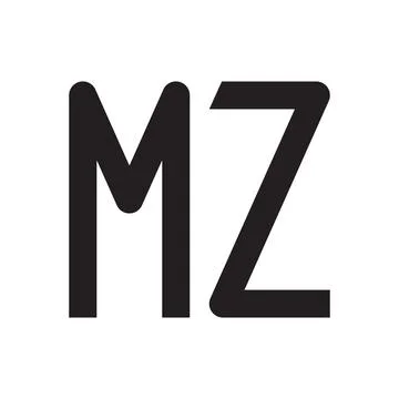 Mz initial letter vector logo icon Illustrazione stock