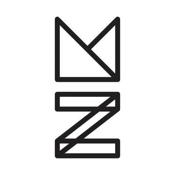 Mz initial letter vector logo Stock Illustration
