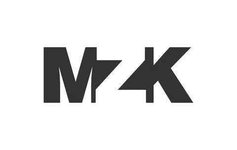 MZK logo design. Initial letter M Z K bold font style for tech startups, co.. Stock Illustration