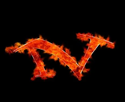 N burning. Stock Illustration