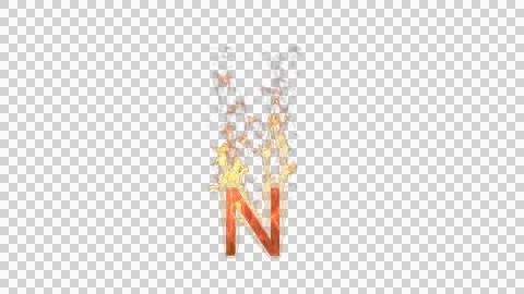 N - Burning letter Stock Illustration