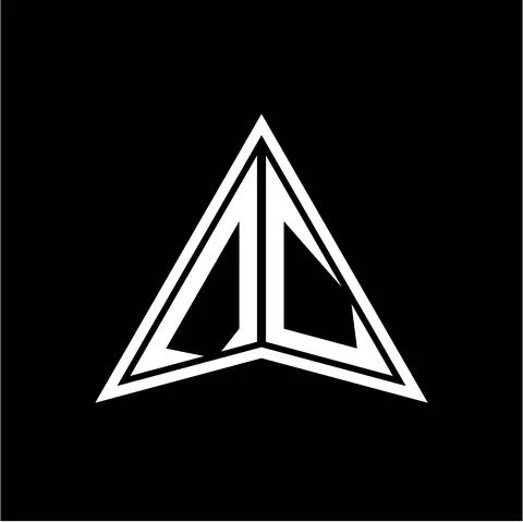 N C initials in the form of a modern minimalist arrow. perfect for letters, g Stock Illustration