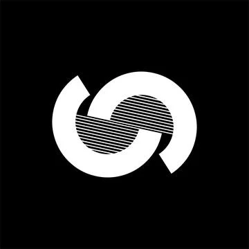 N, CC, CNC, CSC initials geometric company logo and vector icon Illustrazione stock