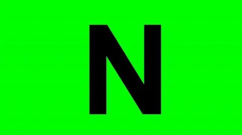 "N" Chromakey Green Screen Animated Fire Snow Water Explosion Lettering Video stock 132887