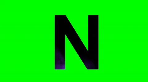 "N" Chromakey Green Screen Animated Fire Snow Water Explosion Lettering Stock Footage 133052