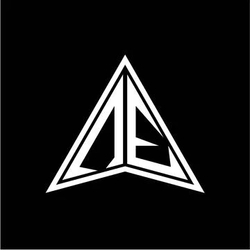 N E initials in the form of a modern minimalist arrow. perfect for letters, g Stock-Illustration